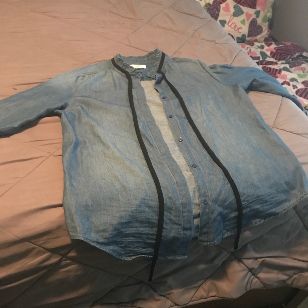 Jean button up shirt
